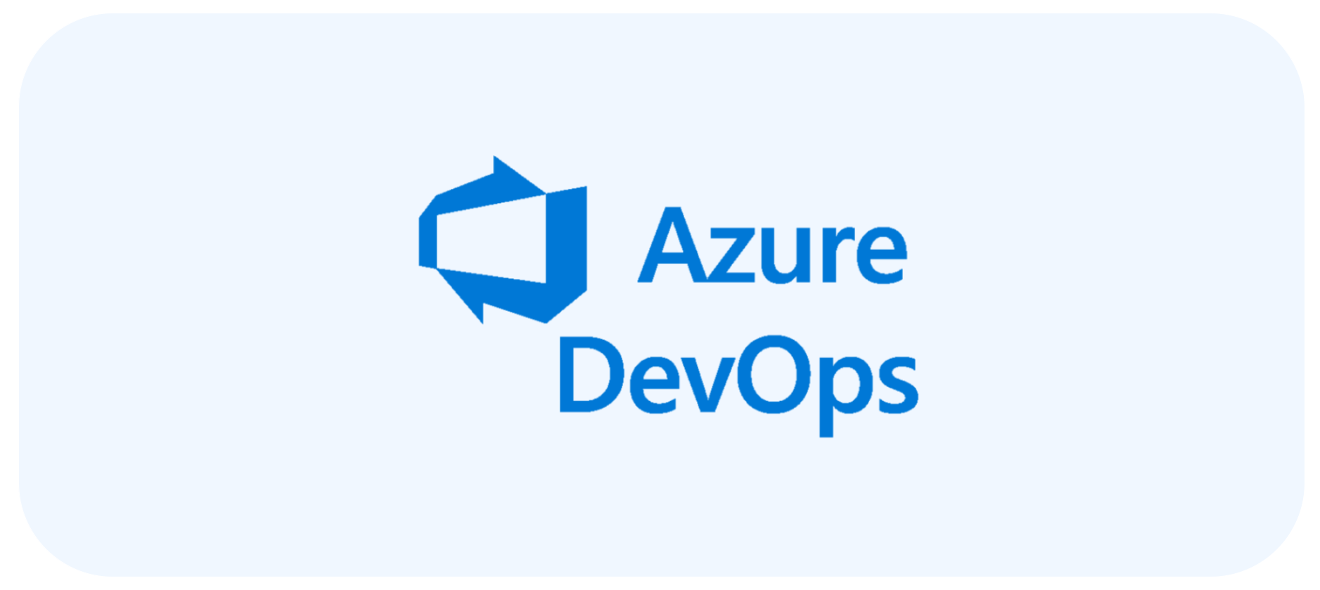 Logo Microsoft Azure DevOps light blue background