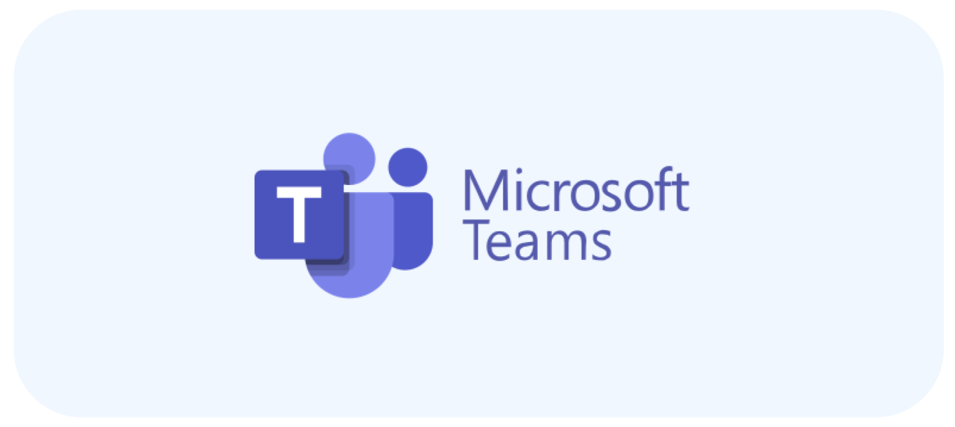 Logo Microsoft Teams with light blue background