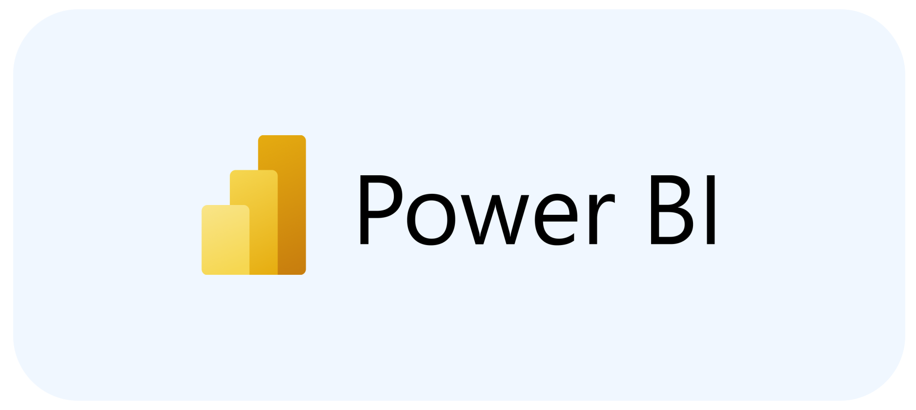 Power BI with light blue background