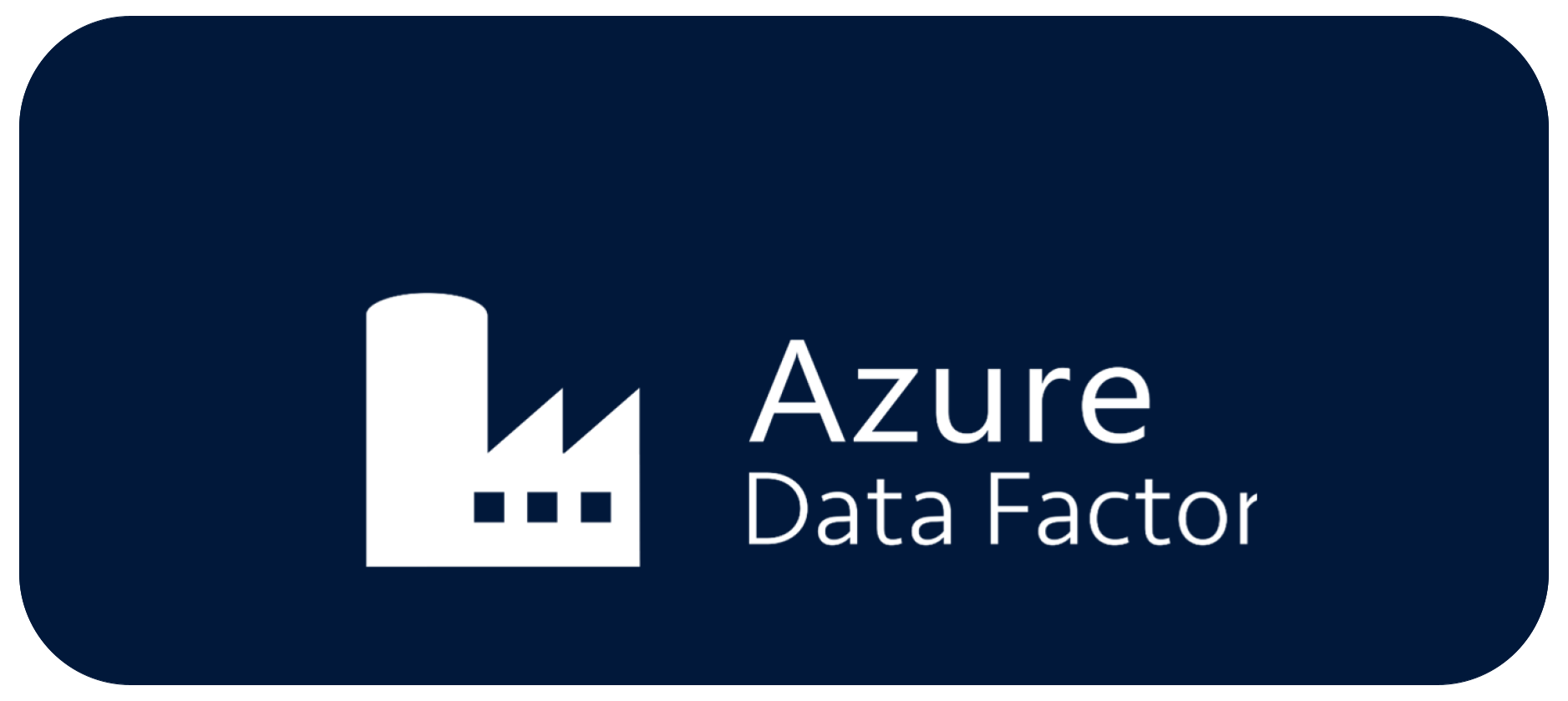 Logo Azure Data Factory off-centered dark background