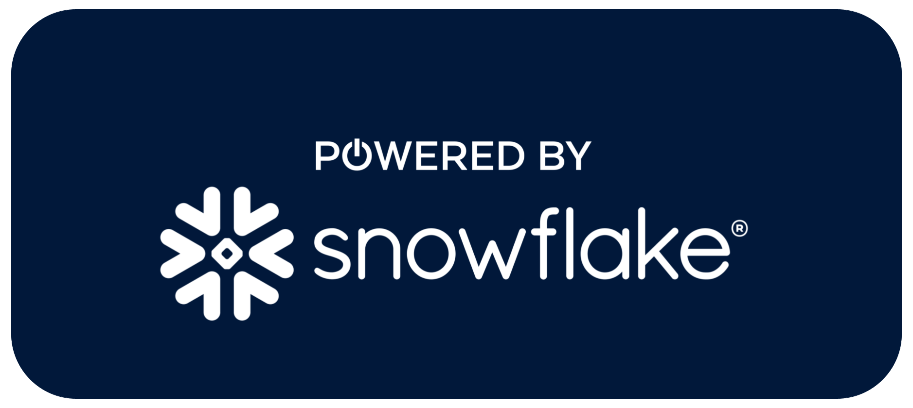 Logo White Snowflake [powered by]